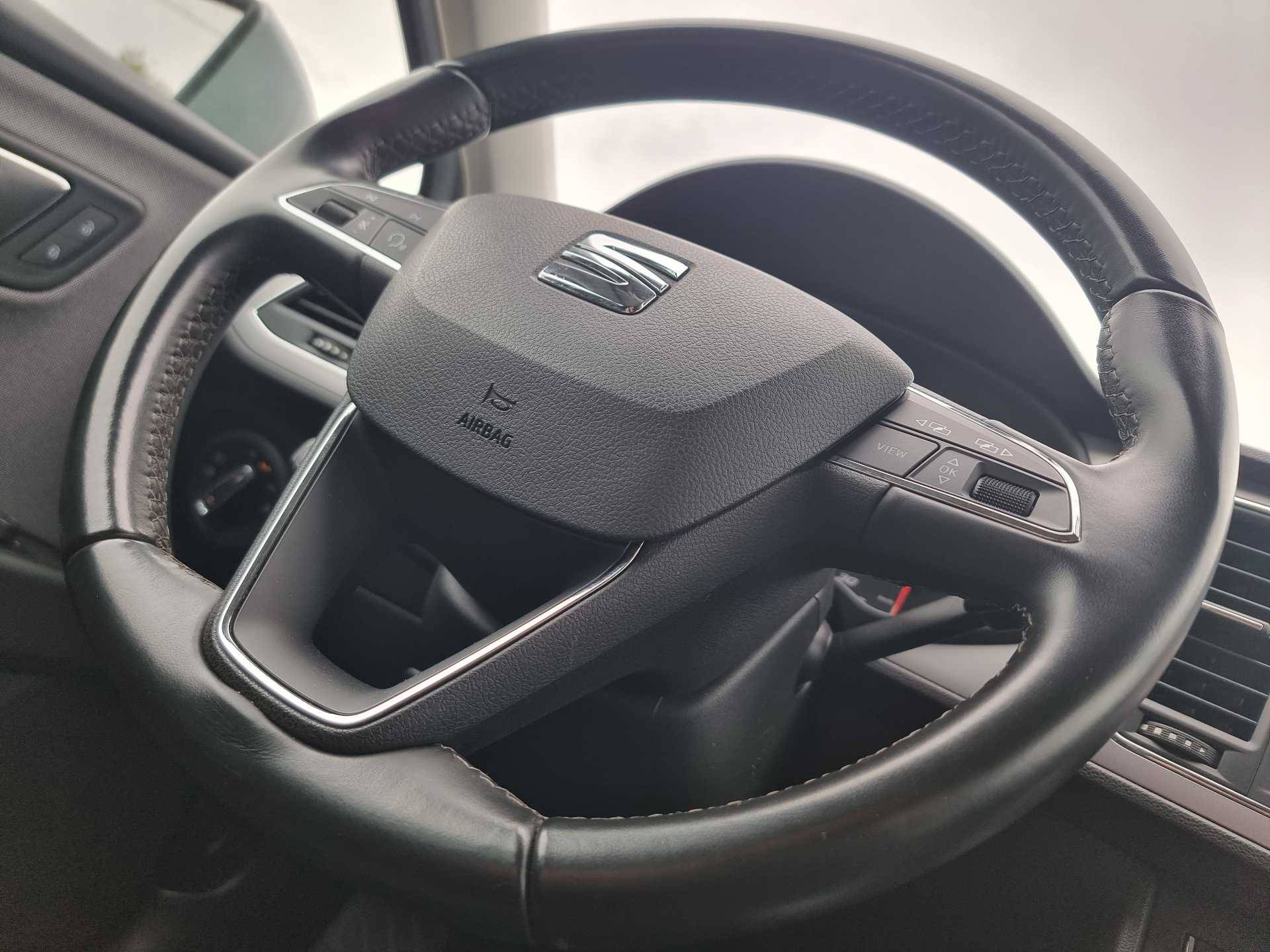 Leather steering wheel