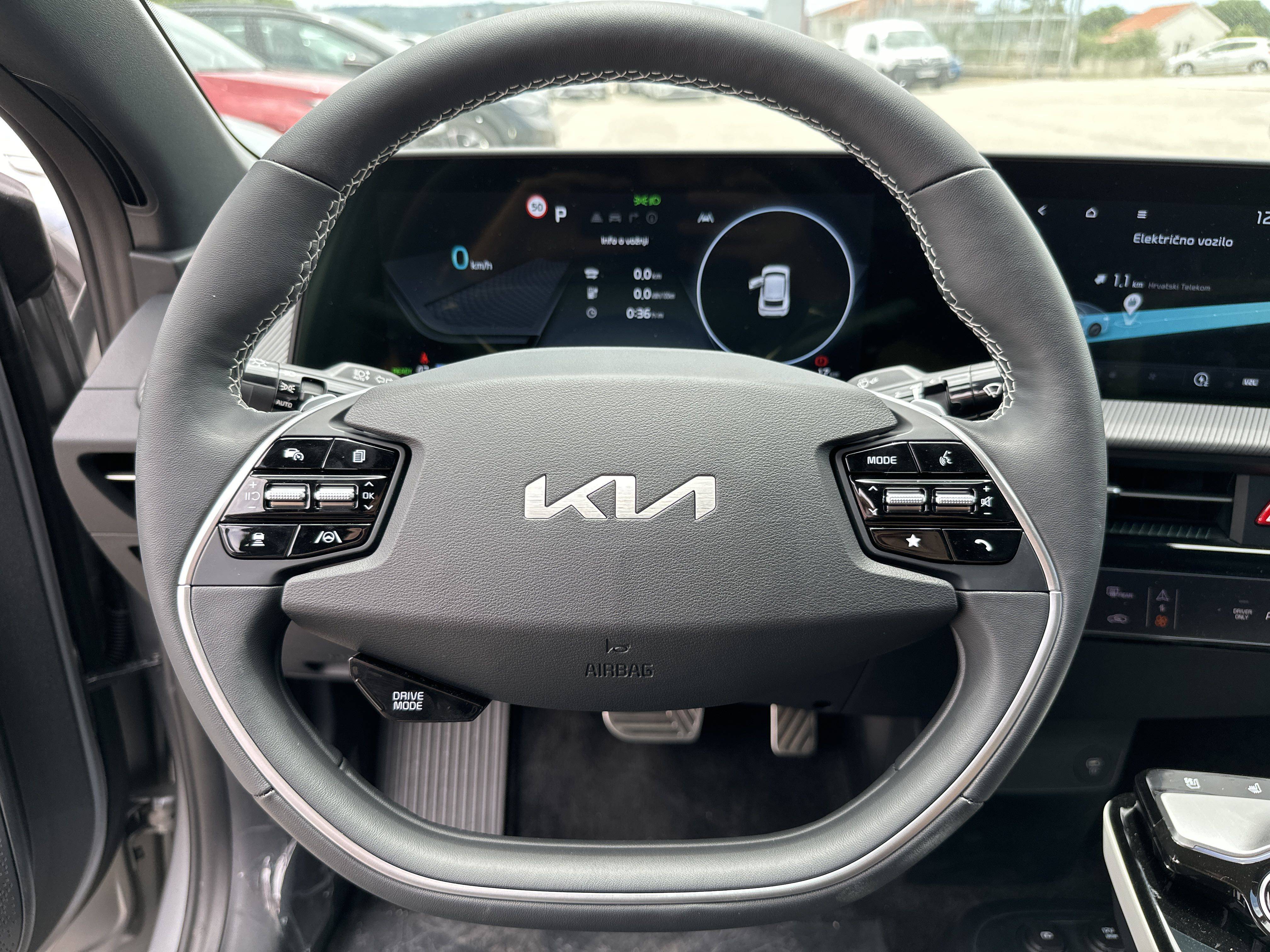 Leather steering wheel