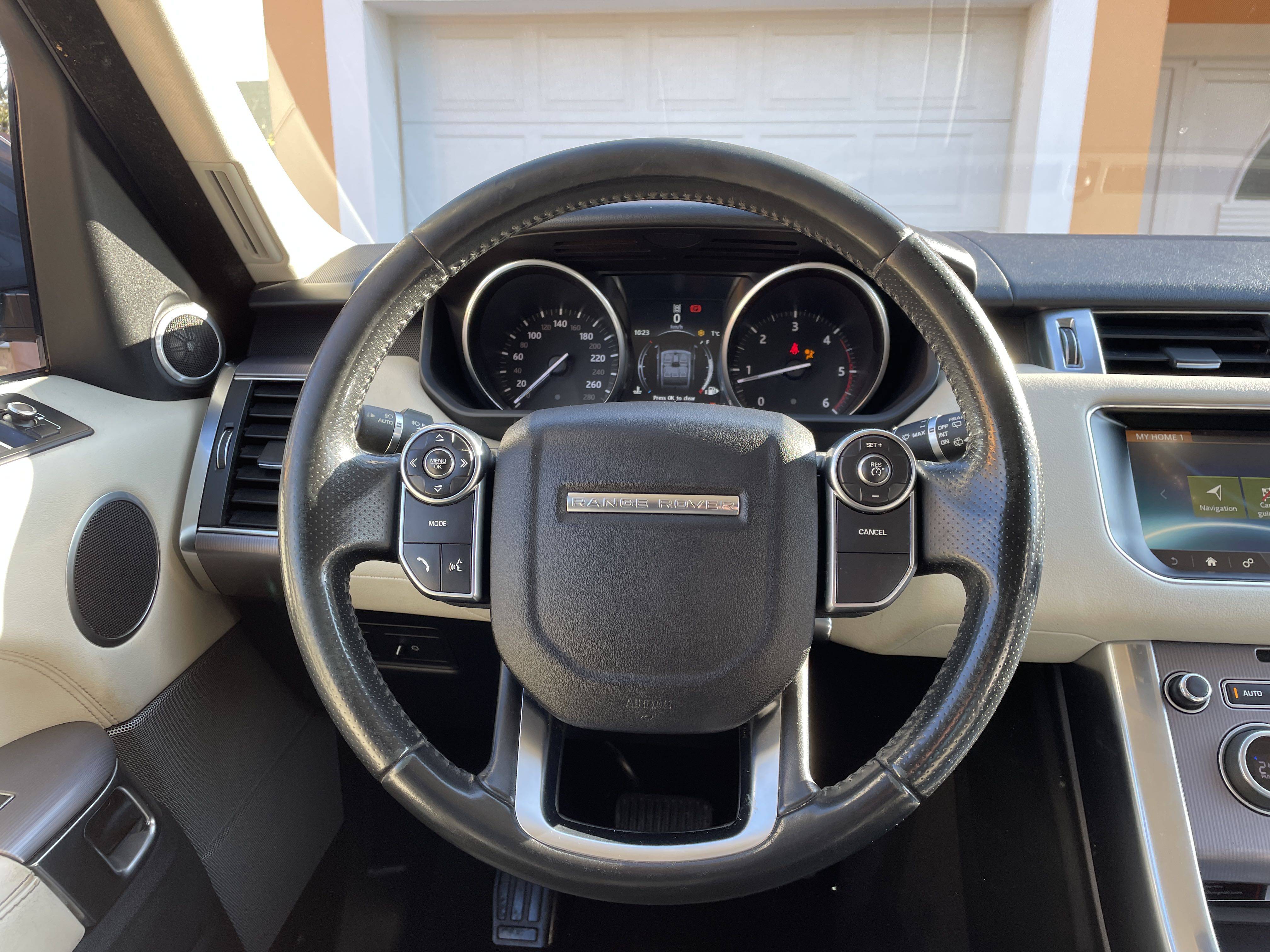 Leather steering wheel