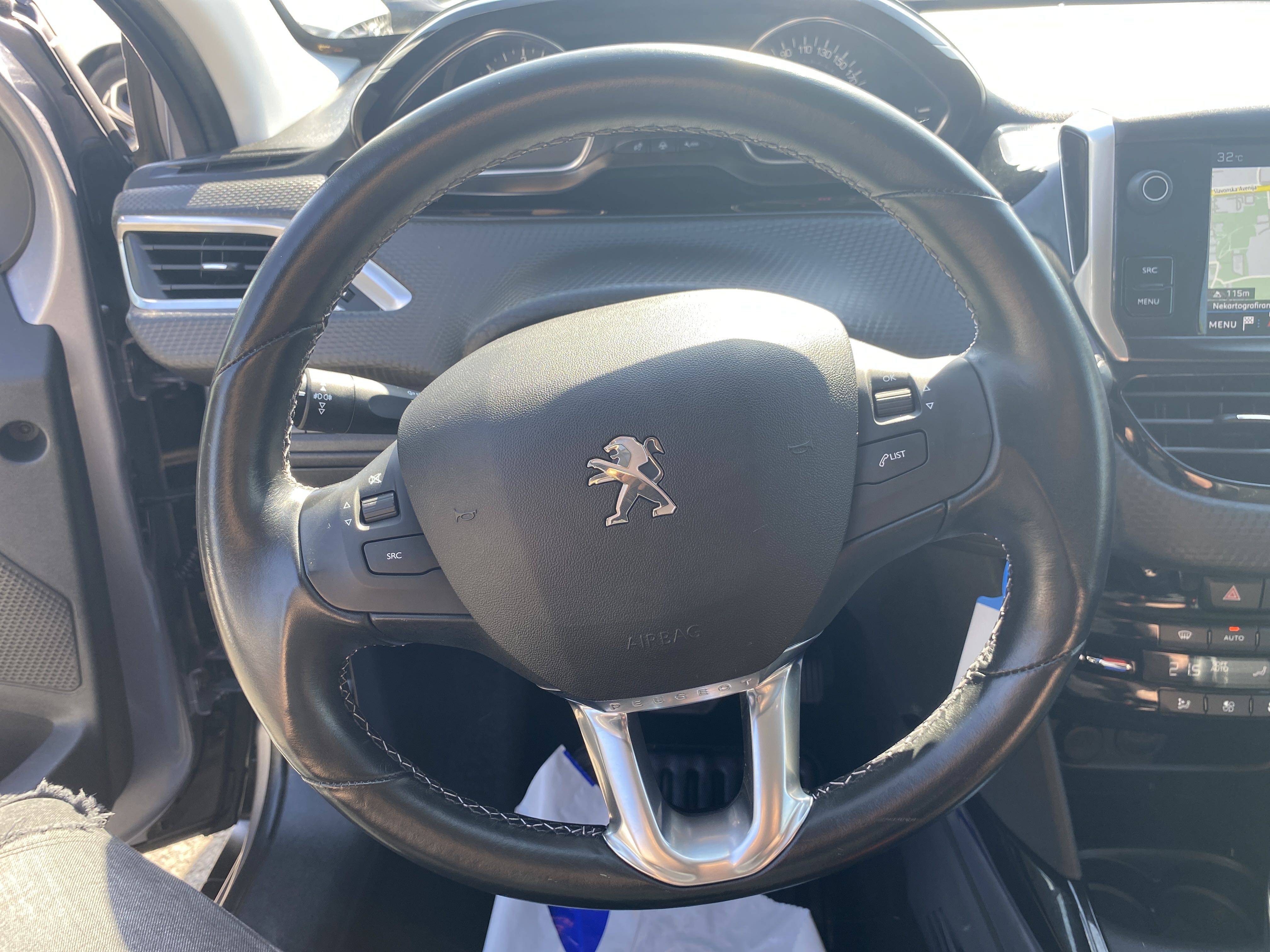 Leather steering wheel
