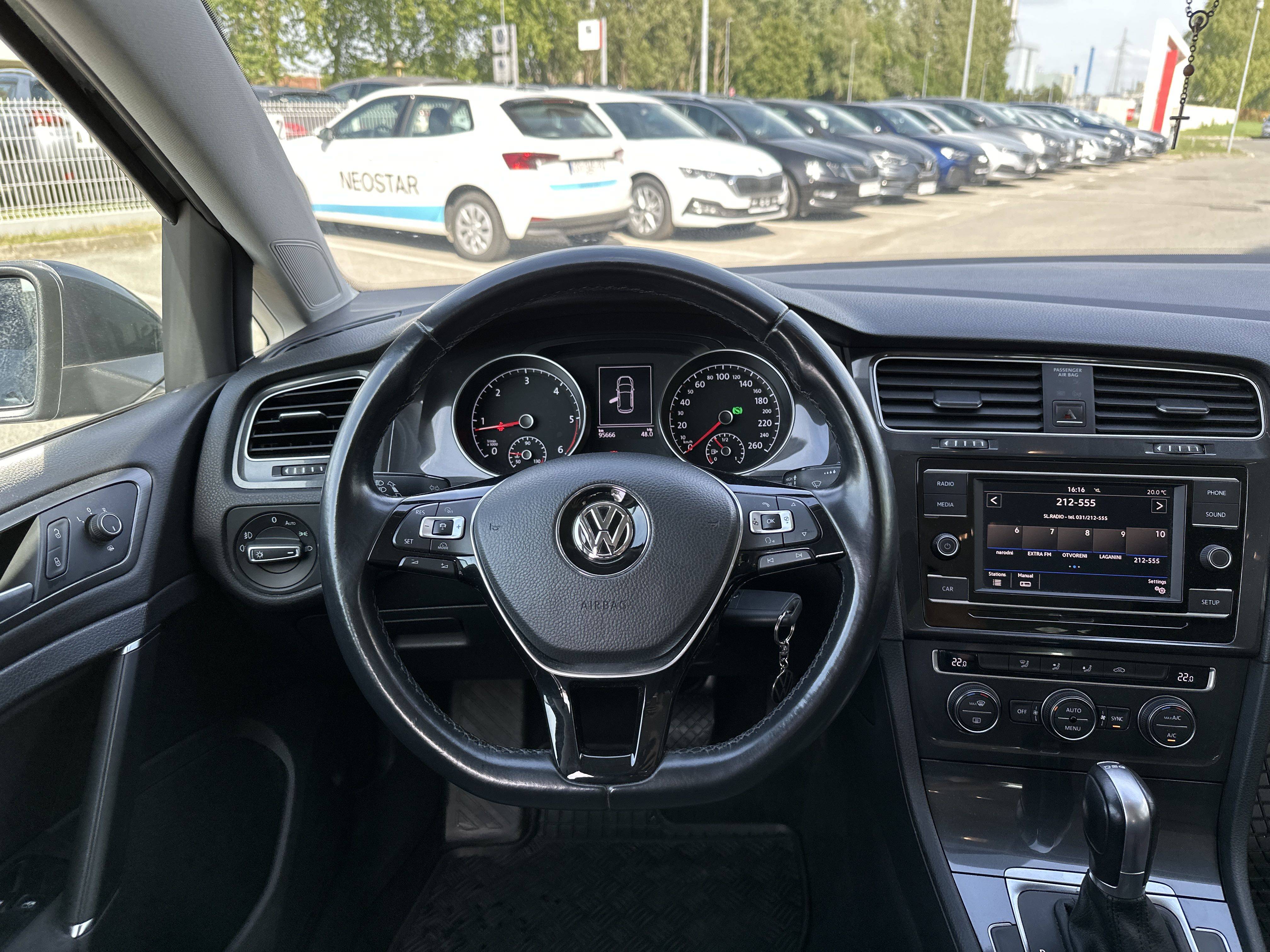 Leather steering wheel